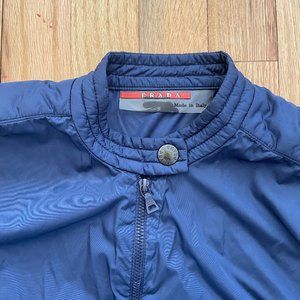 Prada Navy Nylon Zipper Dress